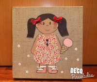 Niña con helado 20x20cm (29,95€)